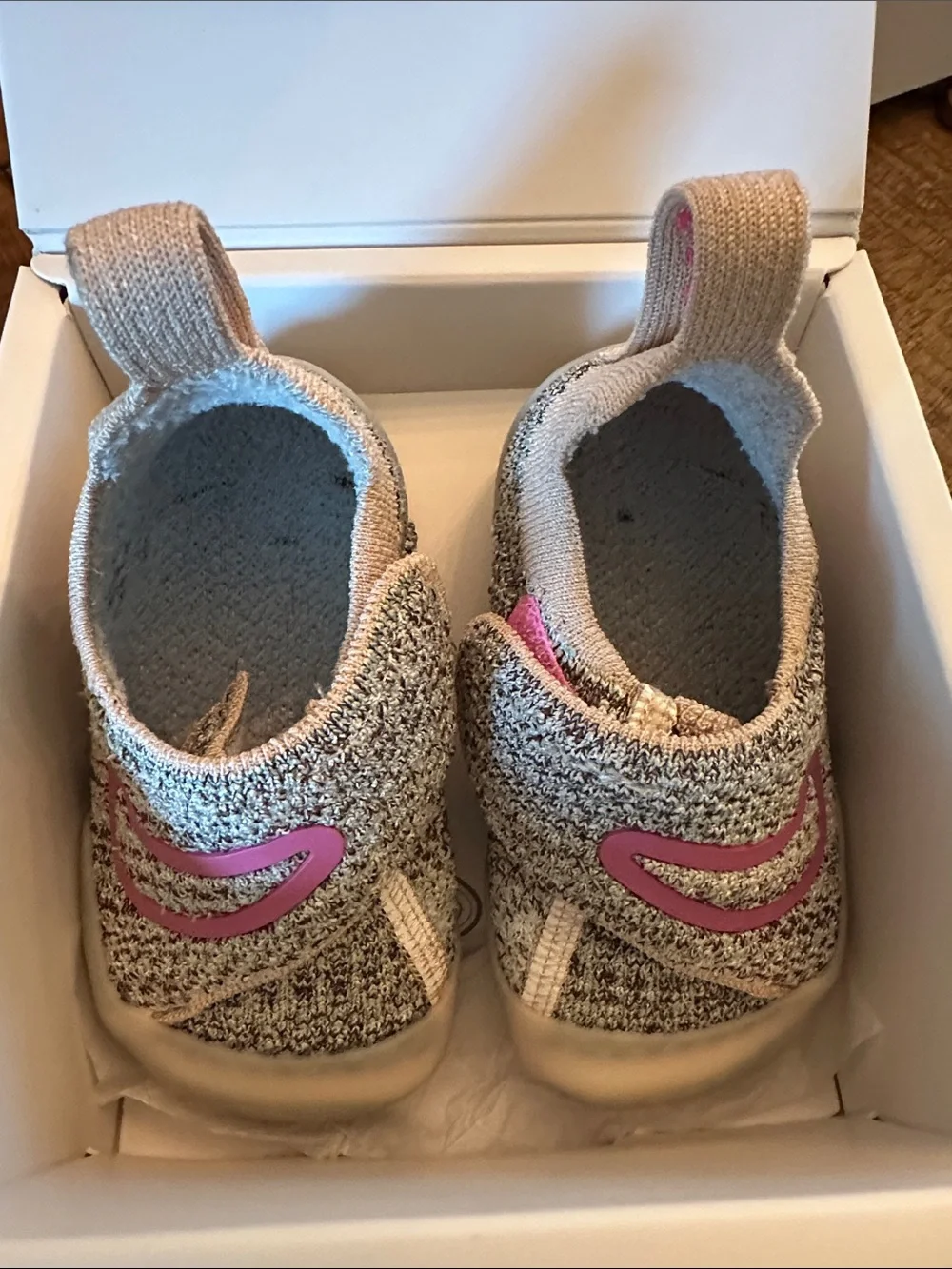 Nike Swoosh 1 Flyknit Sail Pink|Chocolate Toddler Size 5C Brand NEW
